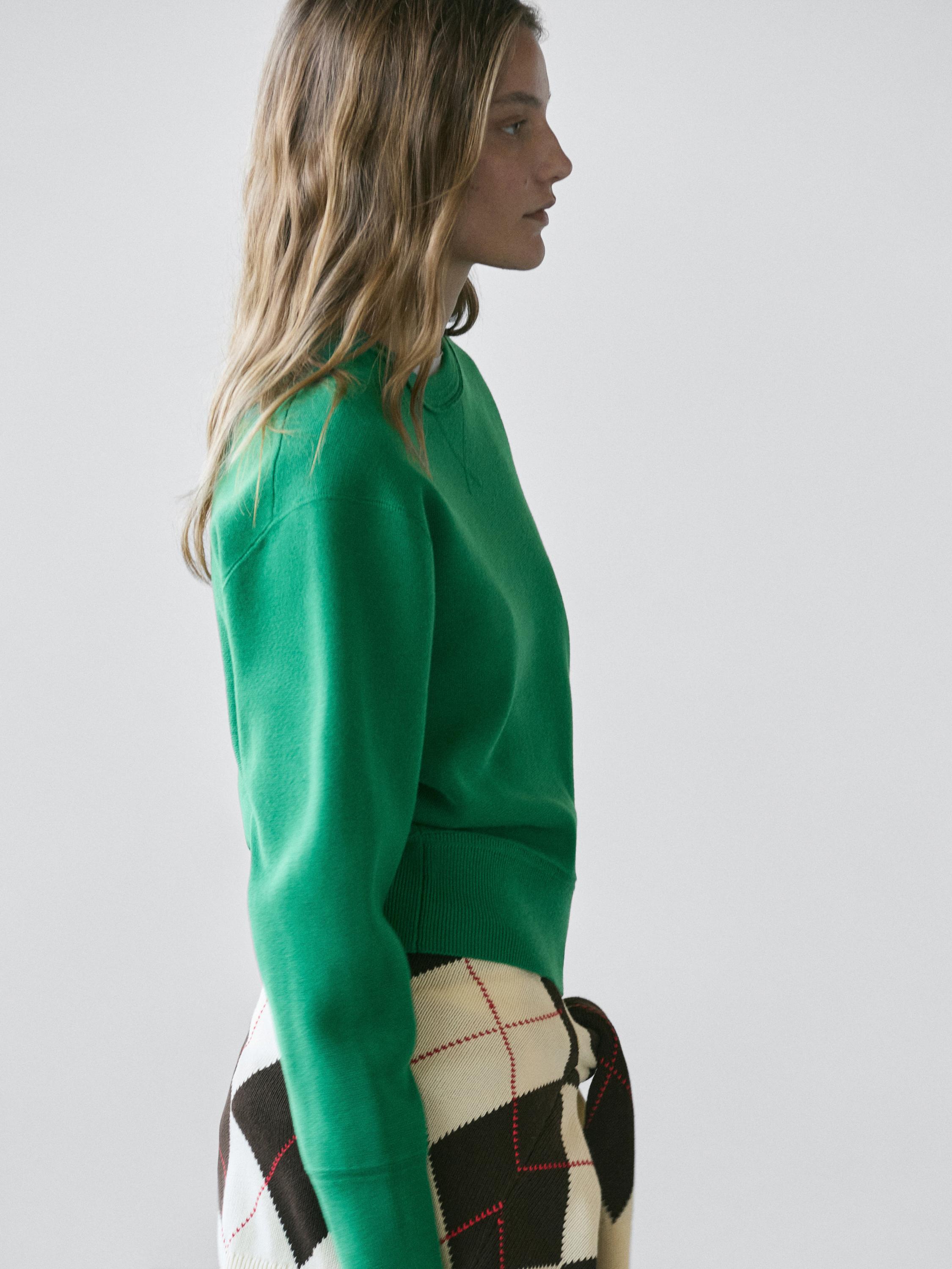 Pull en maille de coton mélang